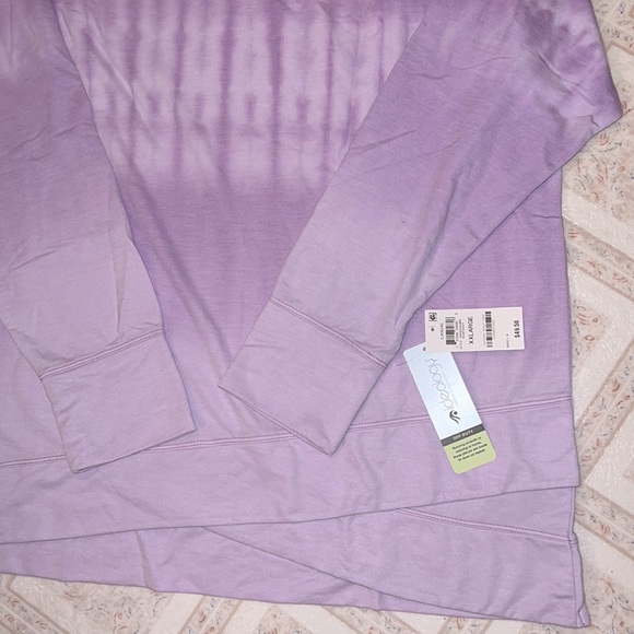 Lightweight Long Sleeve Crew Neck Shirt Women’s Size XXL Purple TieDye NEW - Picture 4 of 9